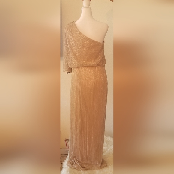 Adriana Papell Formal Metallic Mesh Gown - Picture 6 of 6